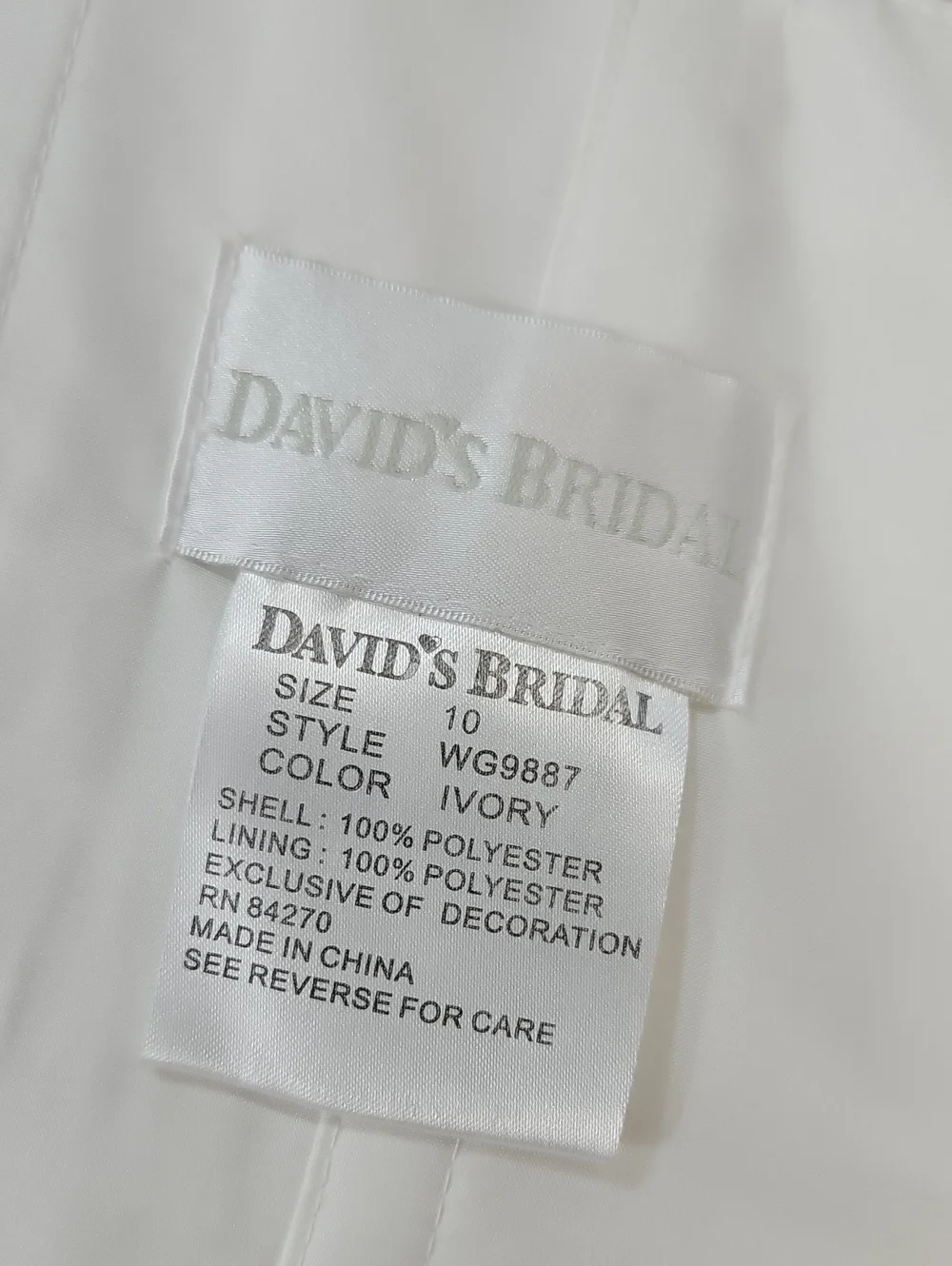 Davids Bridal size 10